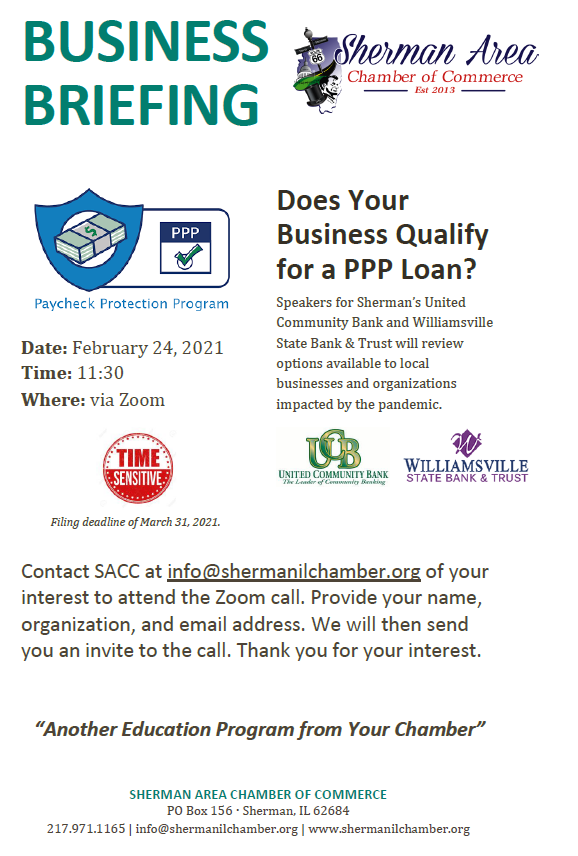 Chamber Zoom Call for Businesses Village of Sherman